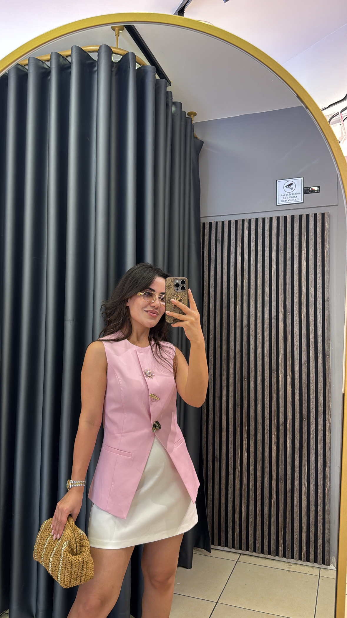 Pembe Gold Bronşlu Yelek 