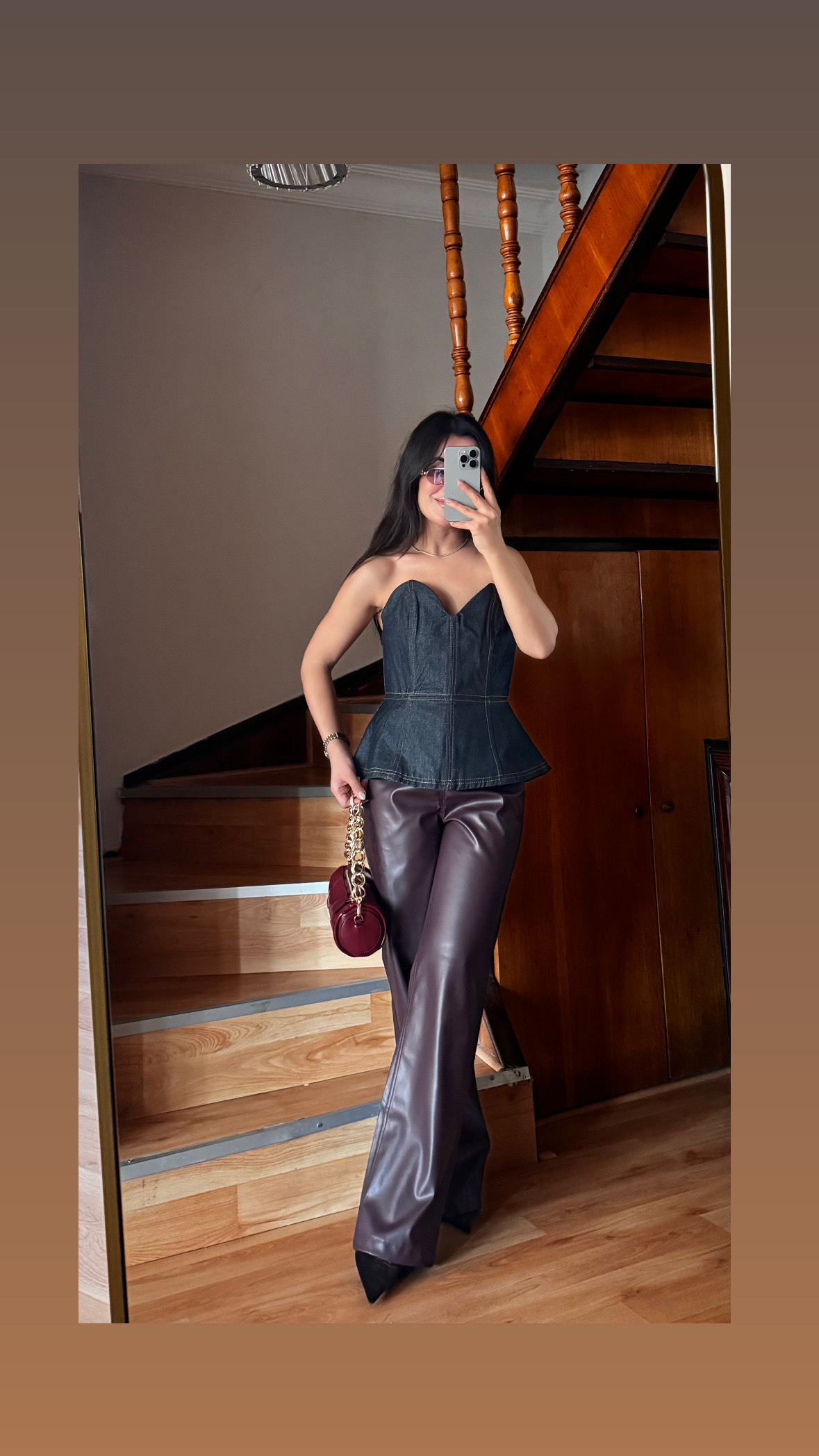 Korseli Belden Oturmalı  Denim Büstiyer