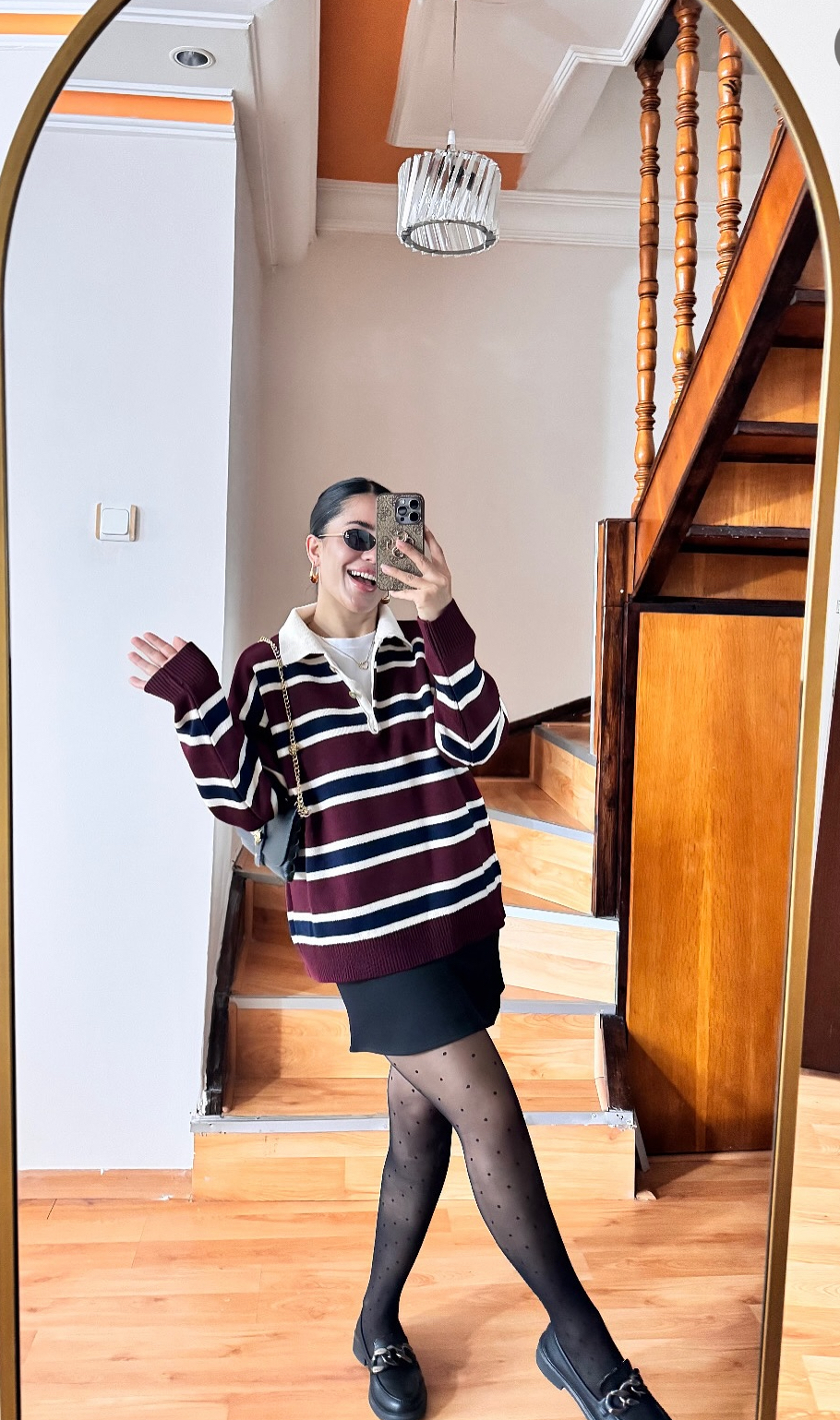 Bordo Çizgi Geçişli Kazak 