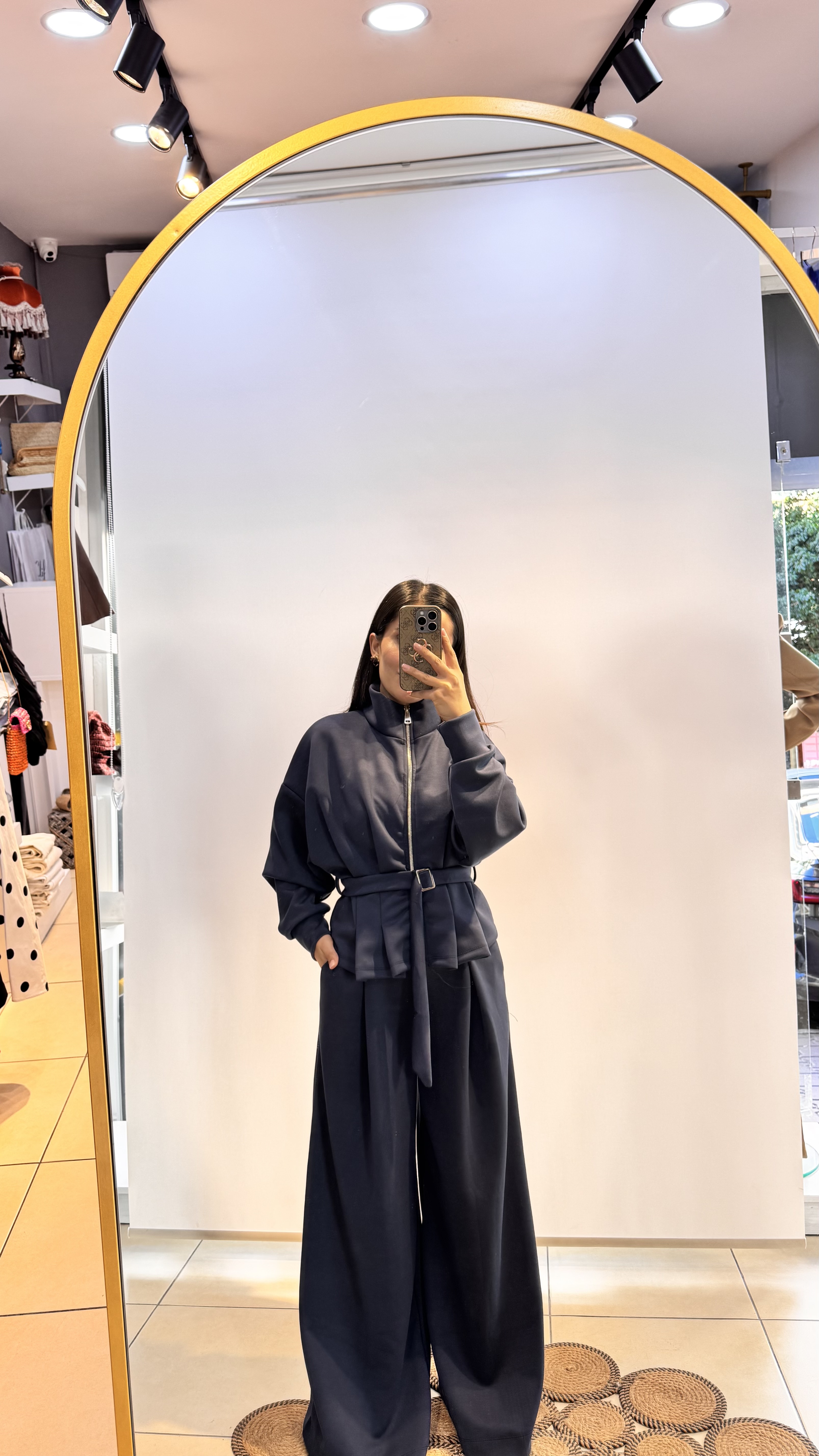 Lacivert Beli Kemerli Eşofman Takım